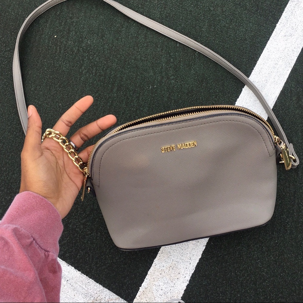 Light Gray Over The Shoulder Structured Purse By … - image 2